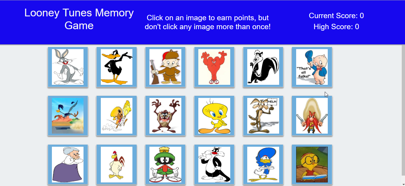 React Memory Game
